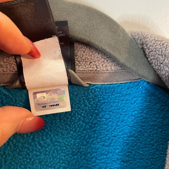 The North Face Full Zip Fleece Jacket Gray Teal Blue Women Medium #61661 - Picture 7 of 10